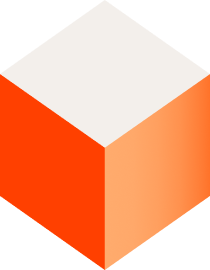 Large size orange graphic cube image
