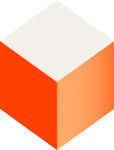 Medium size orange graphic cube image