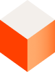 Small size orange graphic cube image
