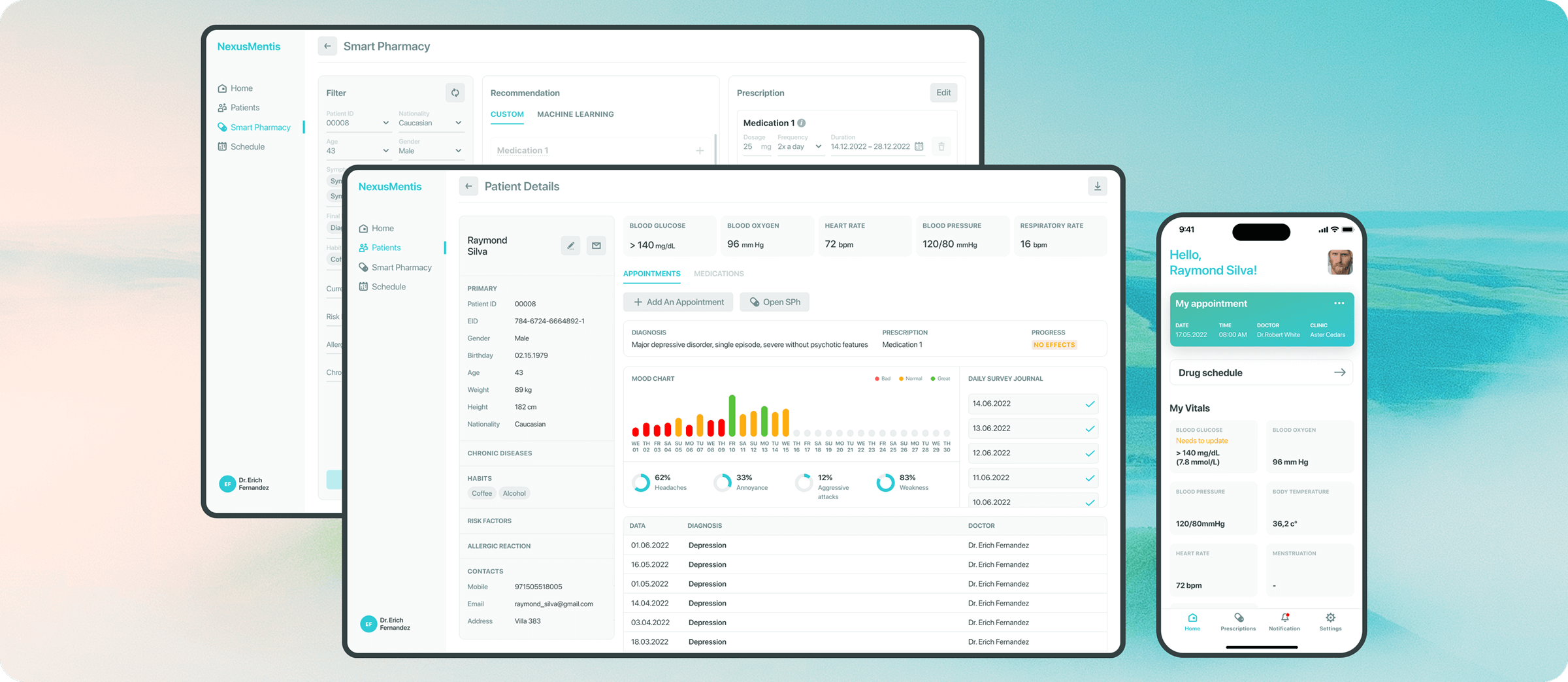 NexusMentis:
AI-based Decision Support System For Psychiatrists & Their Patients